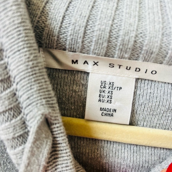 Max Studio Light Gray Knit Sweater - Picture 3 of 6